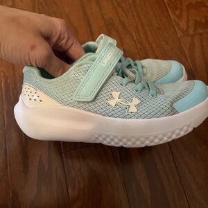 Under Armour Kids' Aqua and White Sneakers